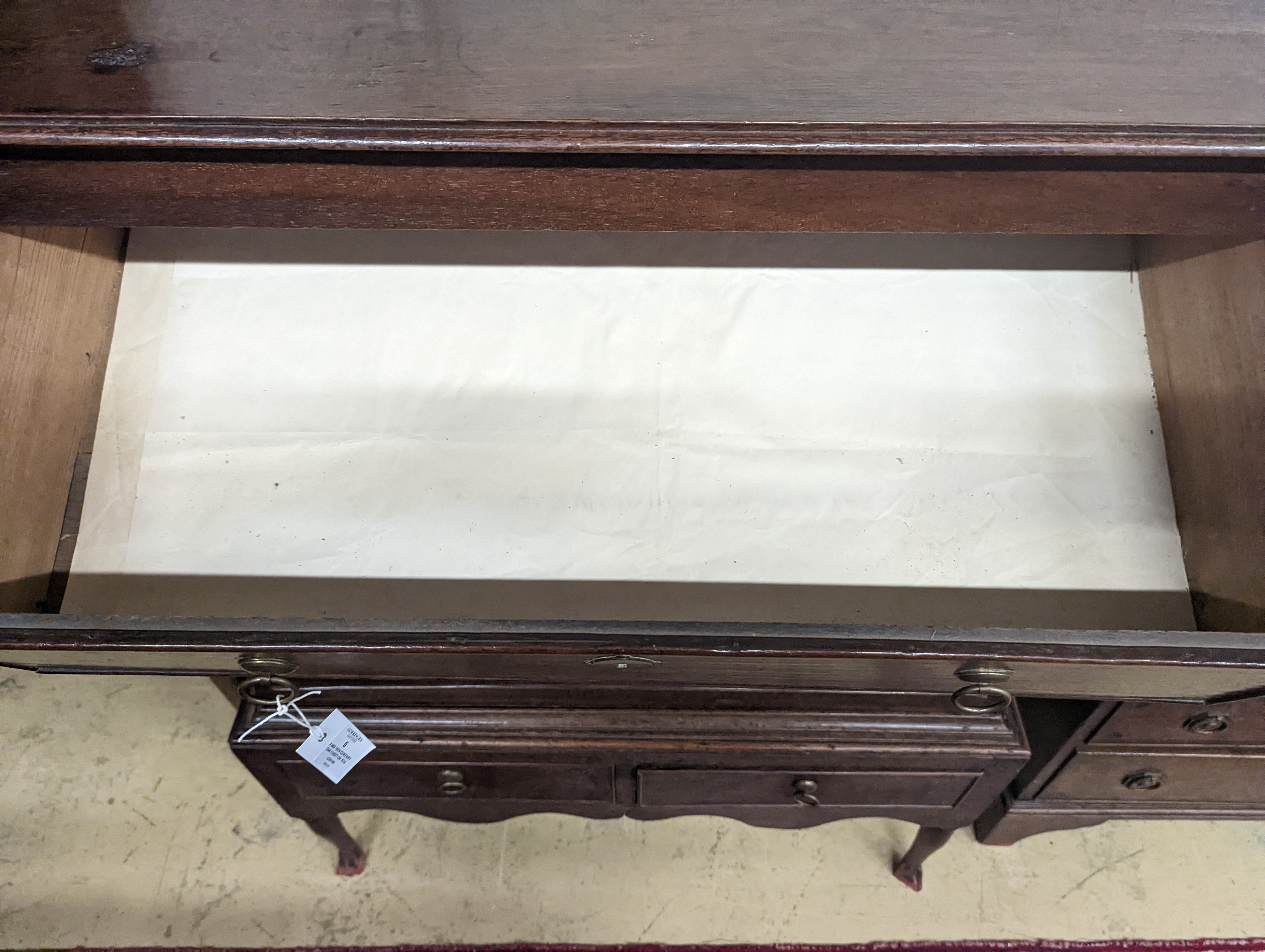 A mid 18th century oak chest on stand, width 89cm, depth 52cm, height 126cm